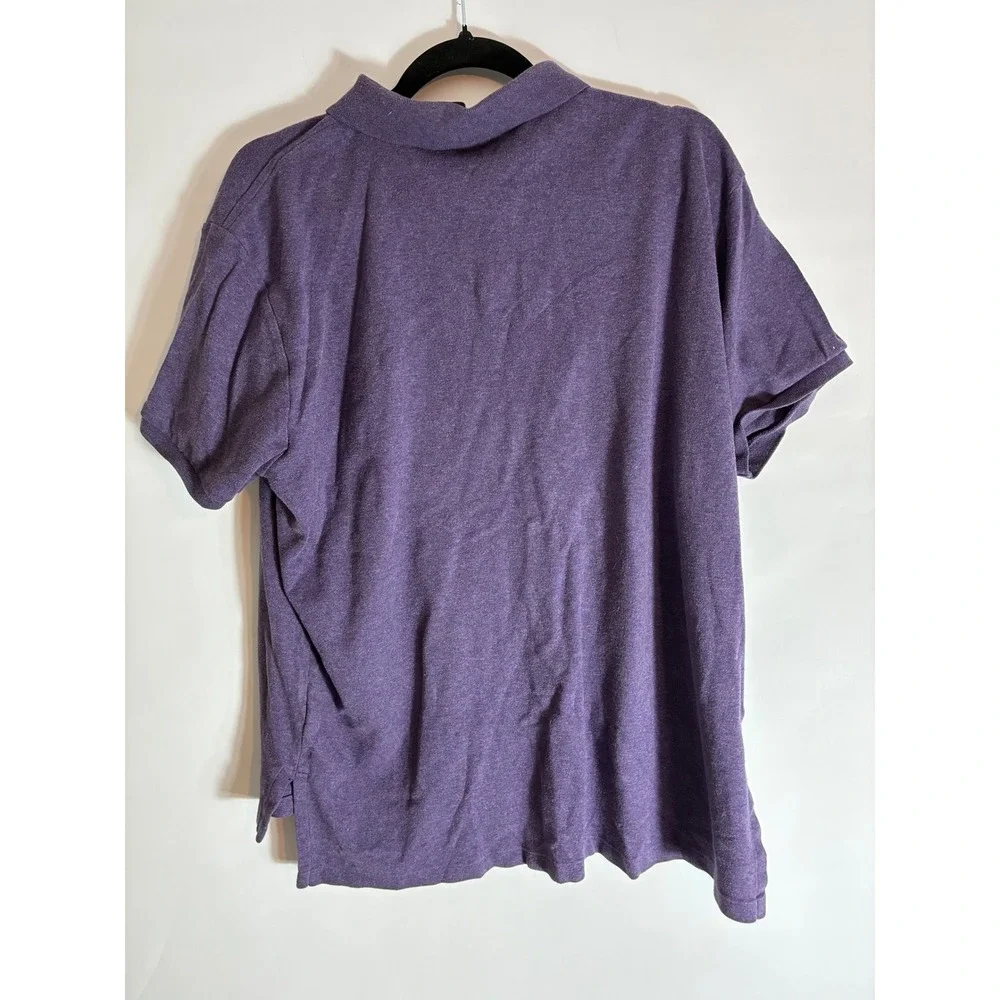 Polo Ralph Lauren Mens XL Custom Fit Purple Short Sleeve Polo Shirt Yellow Pony
